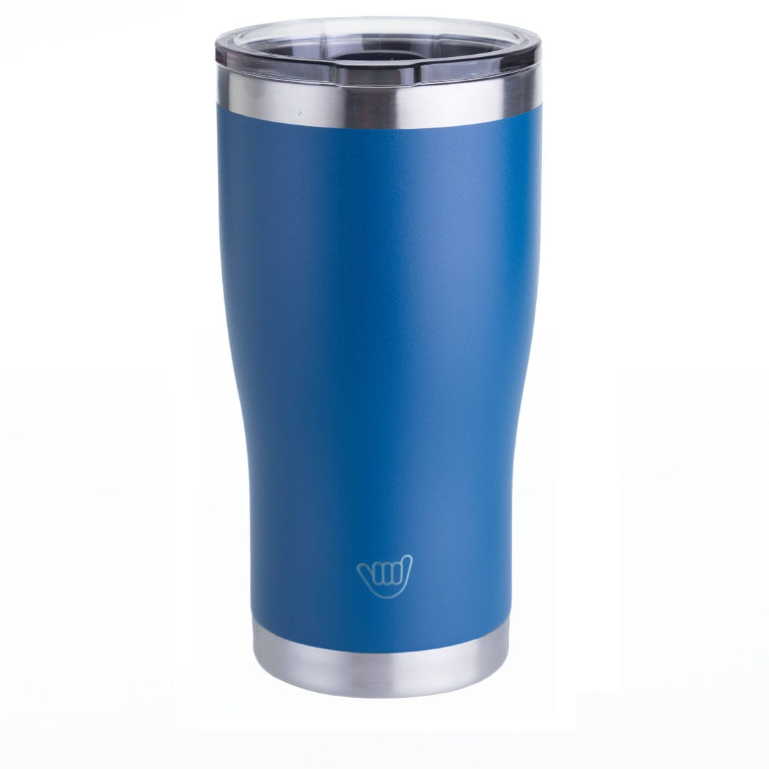 VASO DE ACERO INOXIDABLE AZUL 590ML