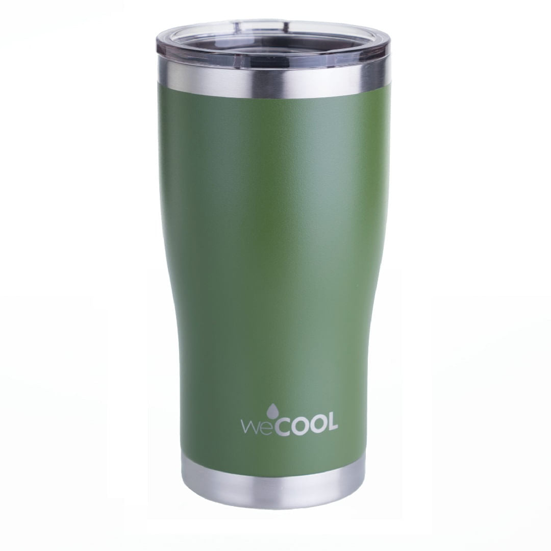 VASO DE ACERO INOXIDABLE VERDE 590 ML