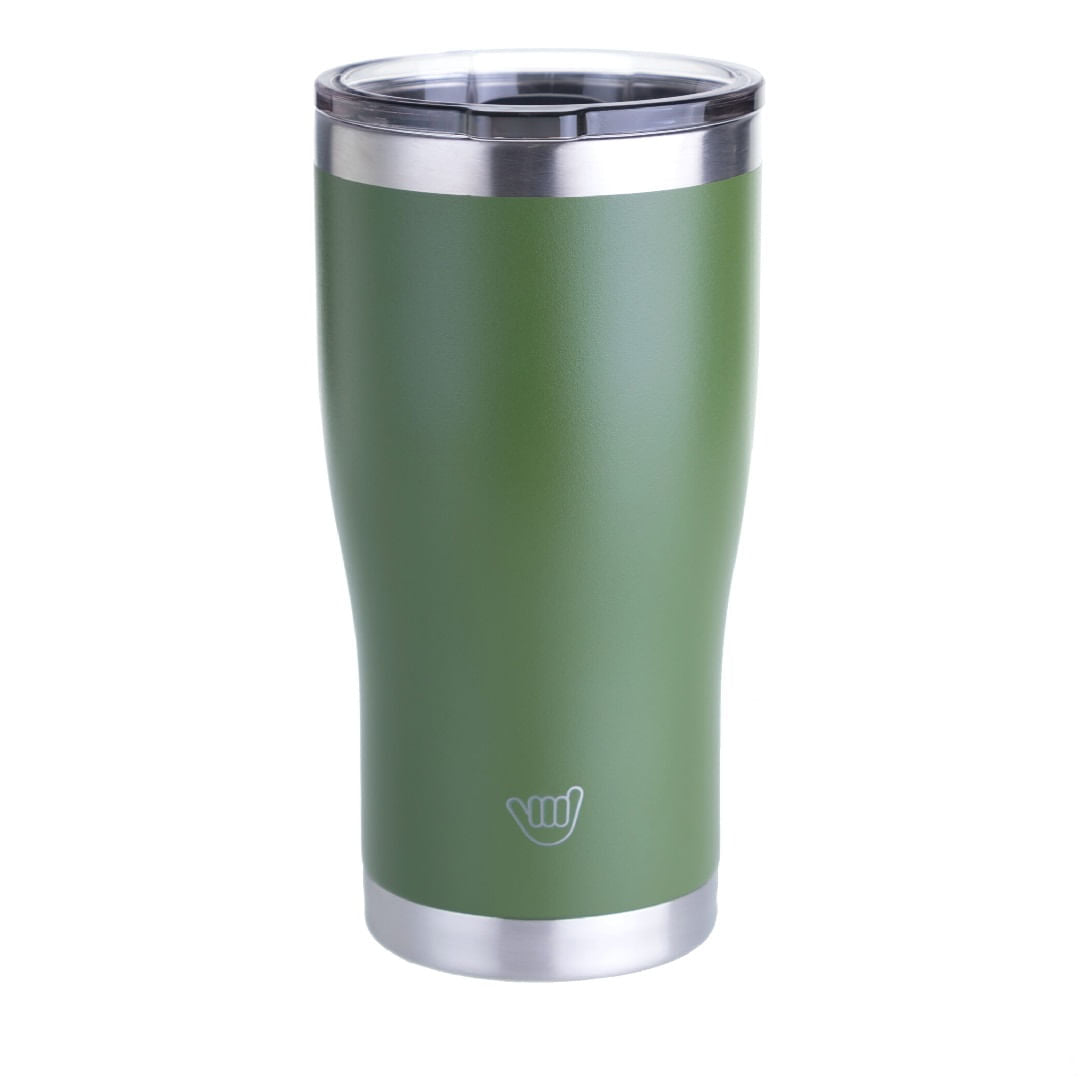 VASO DE ACERO INOXIDABLE VERDE 590 ML