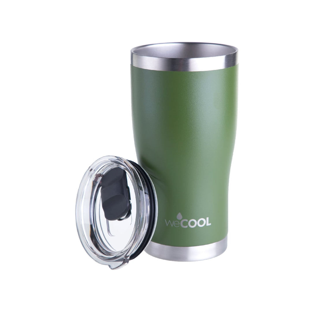 VASO DE ACERO INOXIDABLE VERDE 590 ML