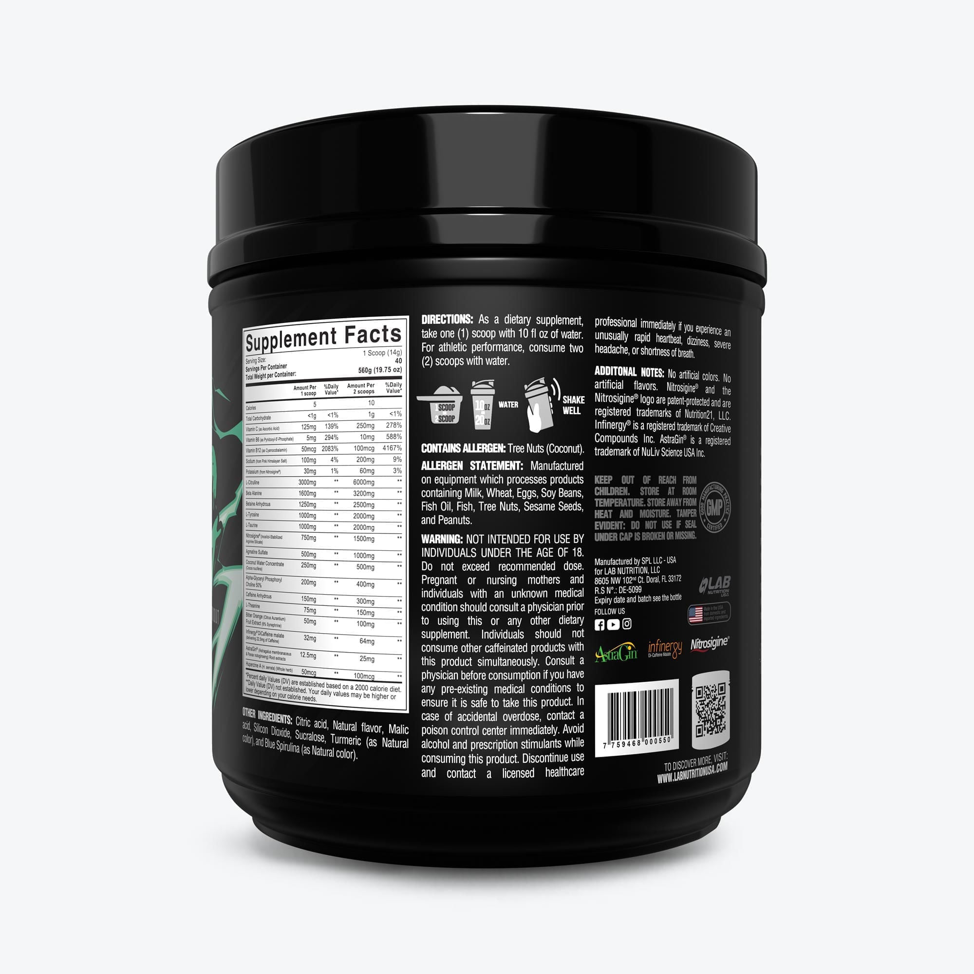 PUMP KONG PRE-WORKOUT GREEN LEMONADE 560G