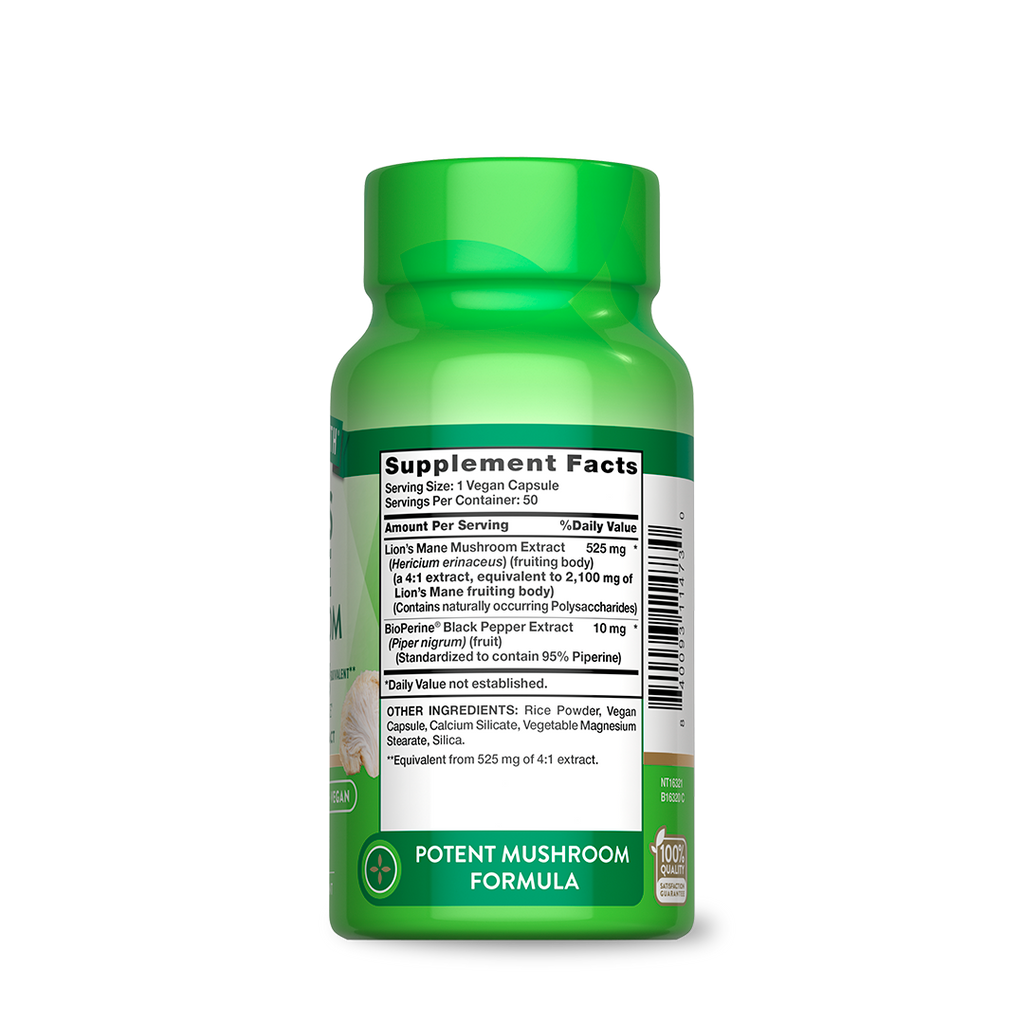 Hongo Lion's Mane 2,100mg + BioPerine