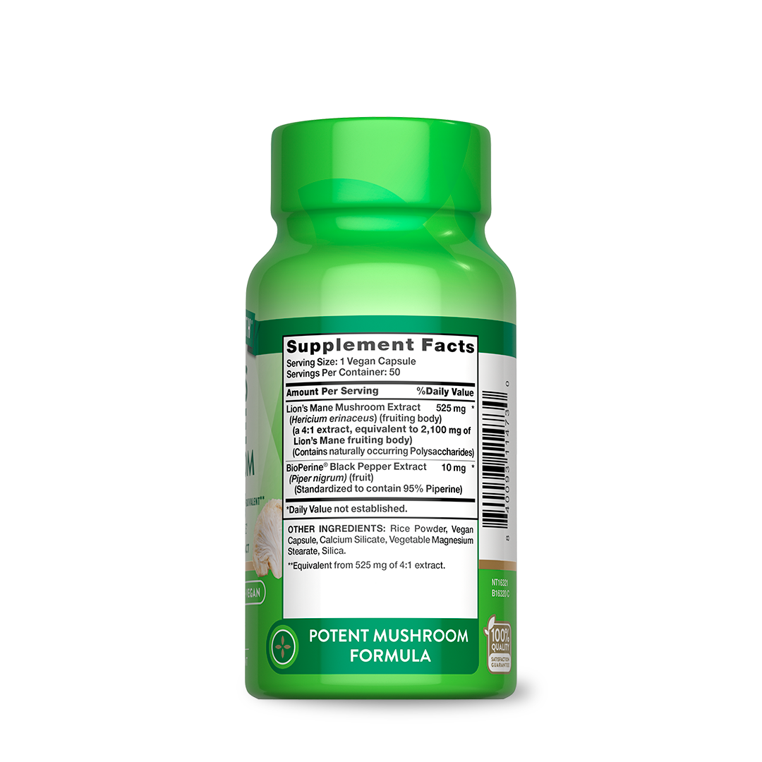 Hongo Lion's Mane 2,100mg + BioPerine