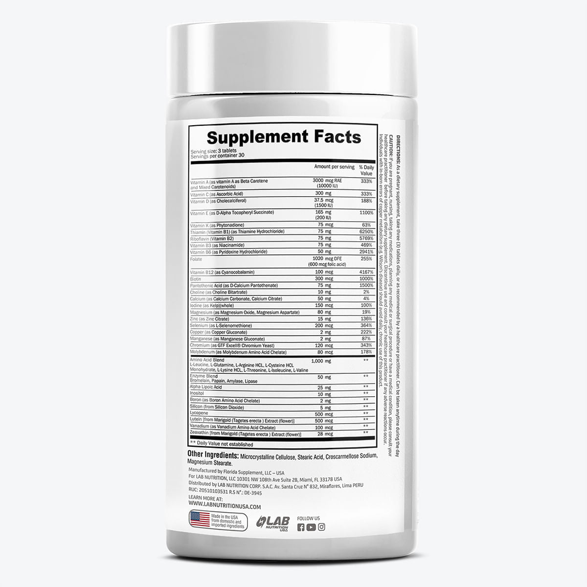 MULTIVITAMIN LAB NUTRITION 90TAB