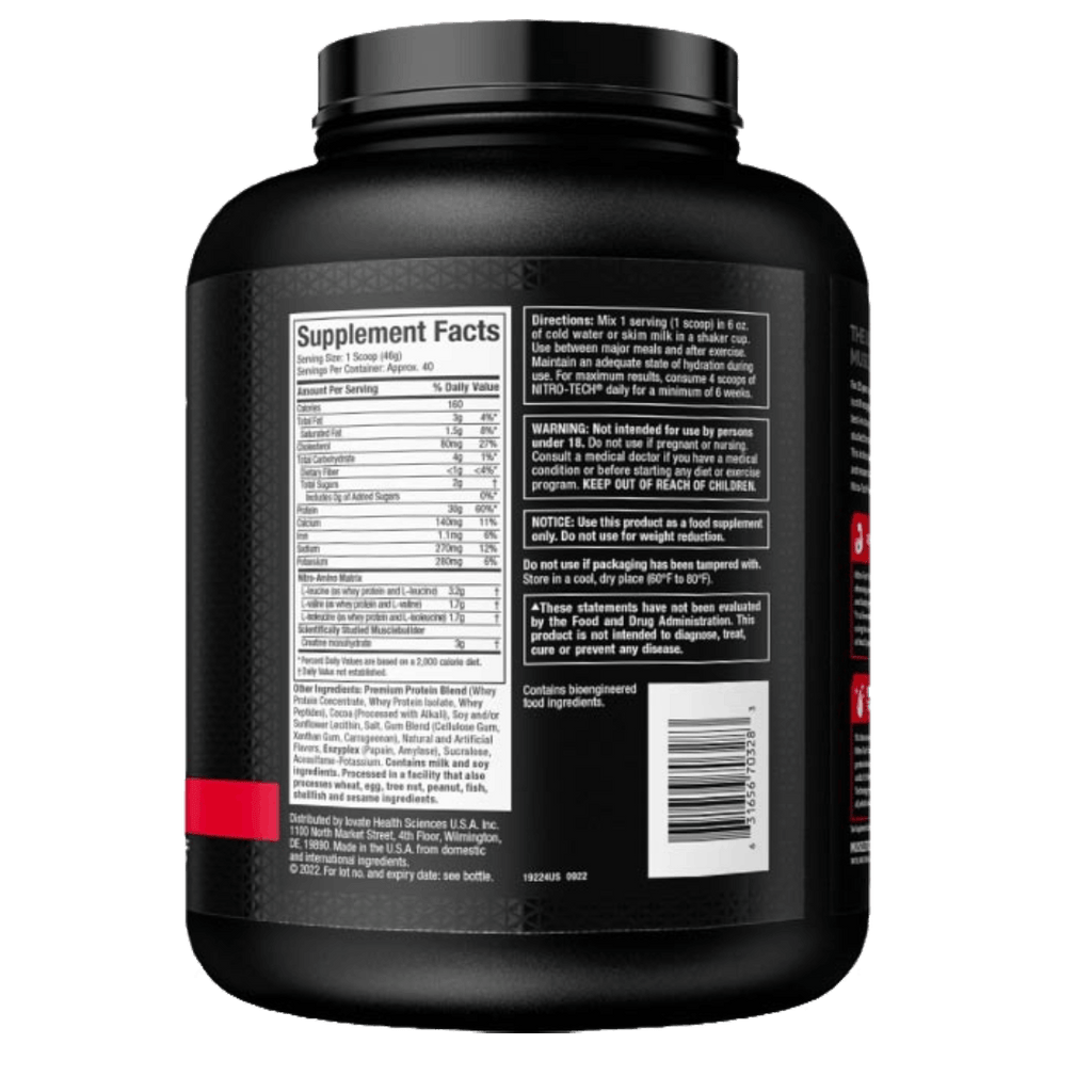 NITRO TECH PERFORMANCE MILK CHOCOLATE(MPS) 4LB