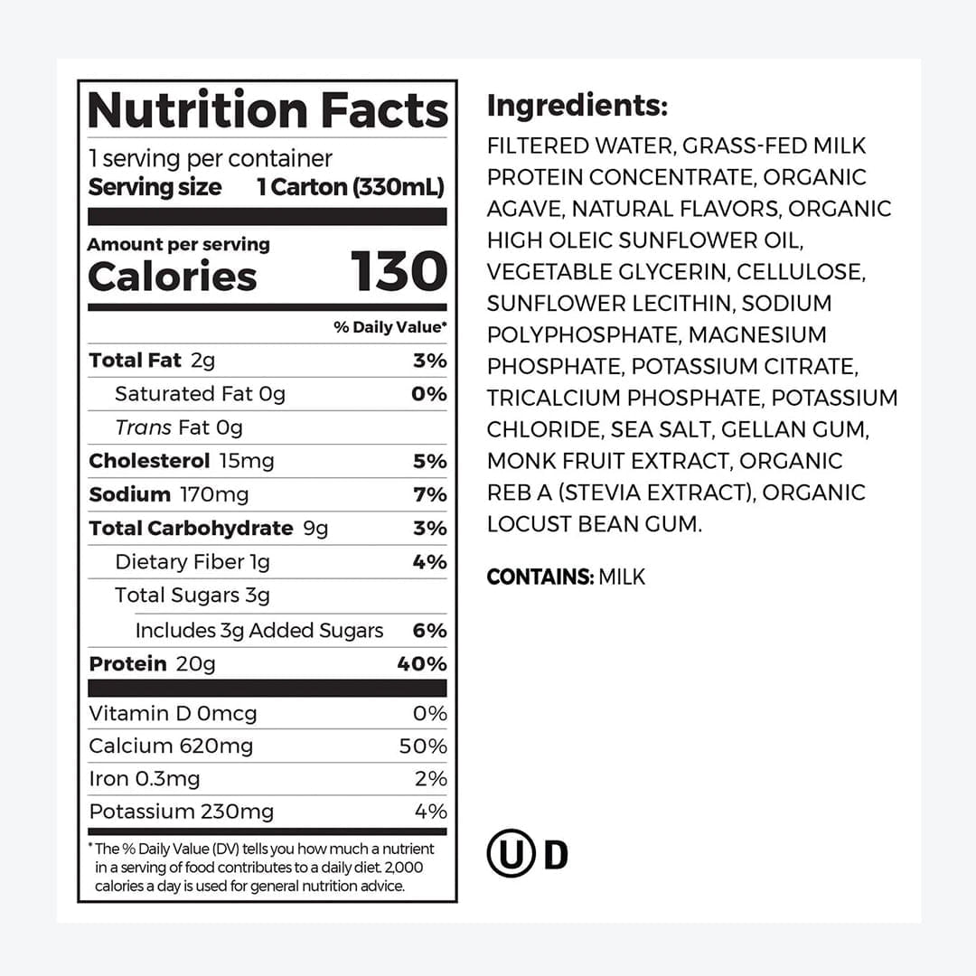 ORGAIN CLEAN PROTEIN SHAKE VANILLA BEAN 20G