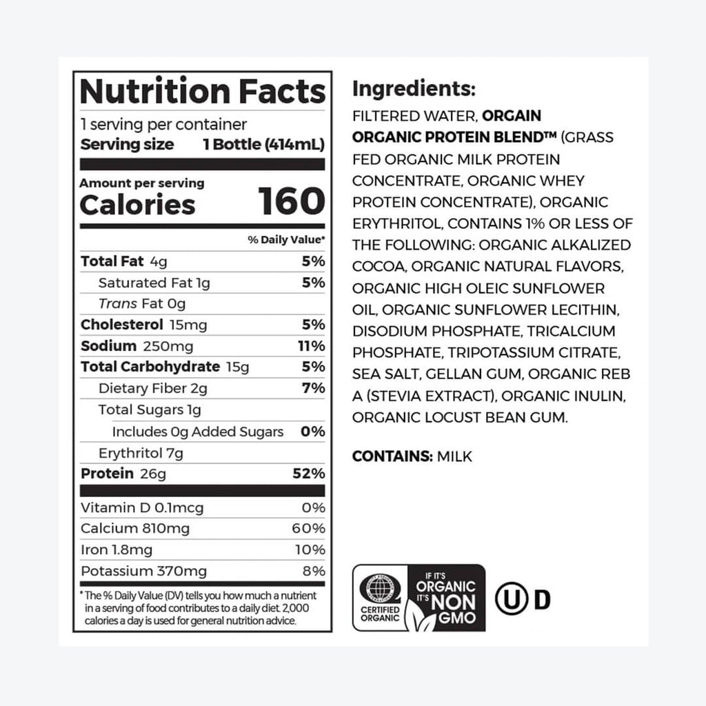 ORGAIN PROTEIN SHAKE CREAMY CHOCOLATE 414ML