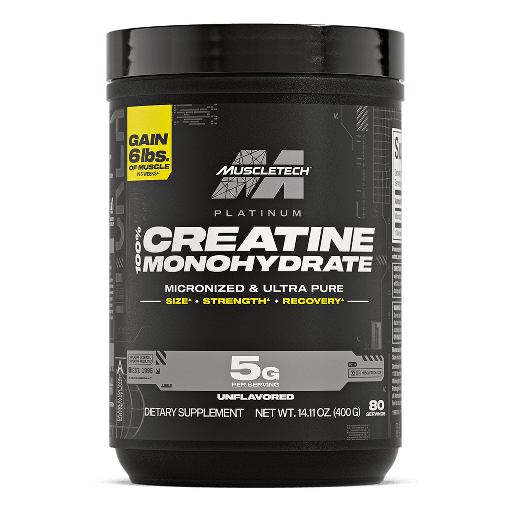 PLATINUM 100% CREATINE UNFLAVORED MONOHIDRATADA 400GR