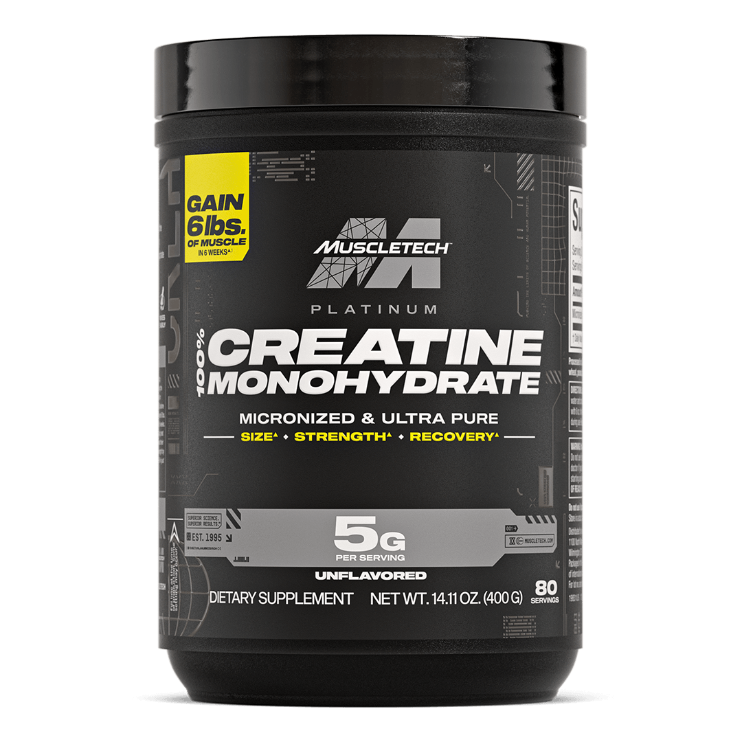 PLATINUM 100% CREATINE UNFLAVORED MONOHIDRATADA 400GR