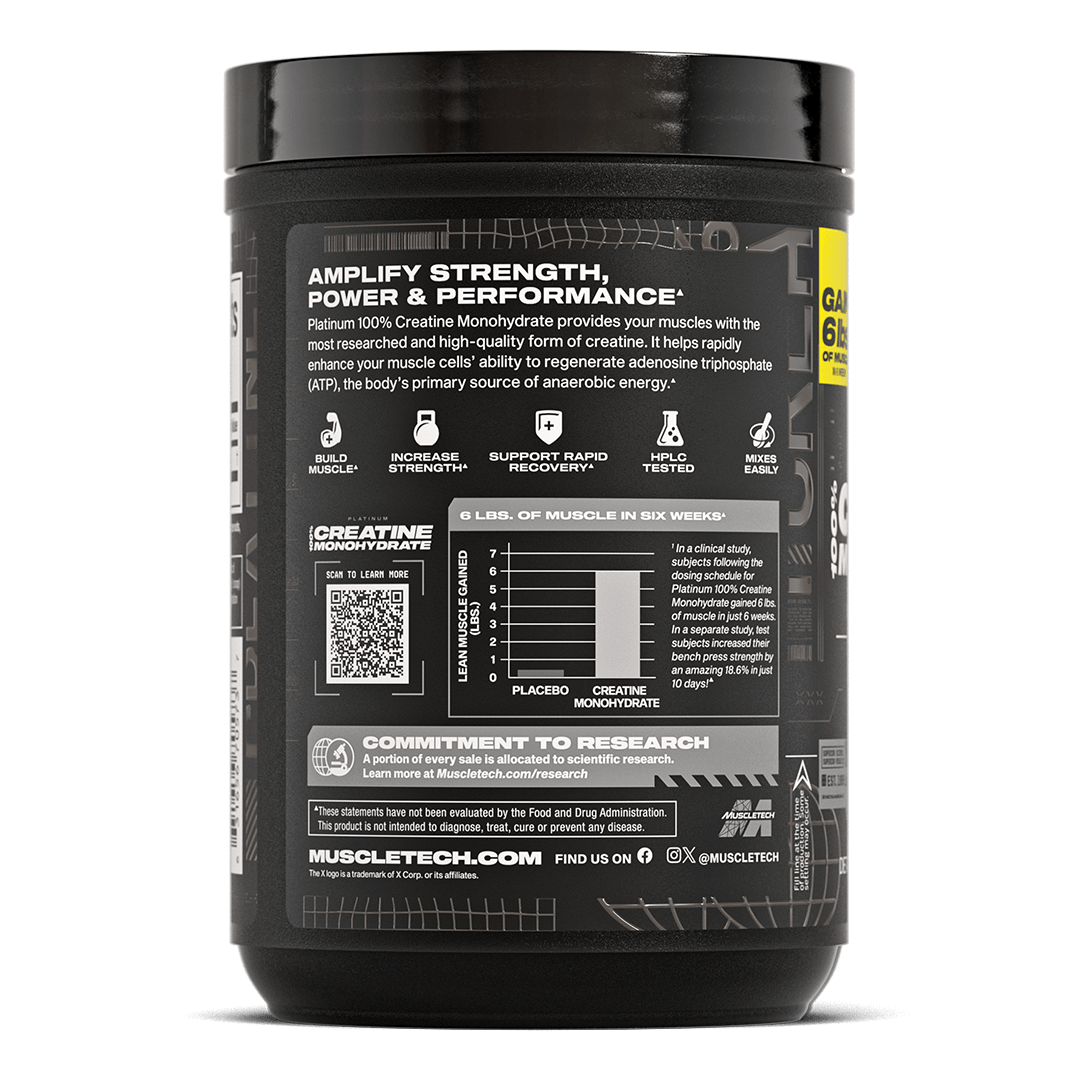 PLATINUM 100% CREATINE UNFLAVORED MONOHIDRATADA 400GR