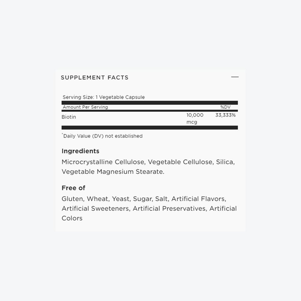 BIOTIN 10000 MCG 60 CAP