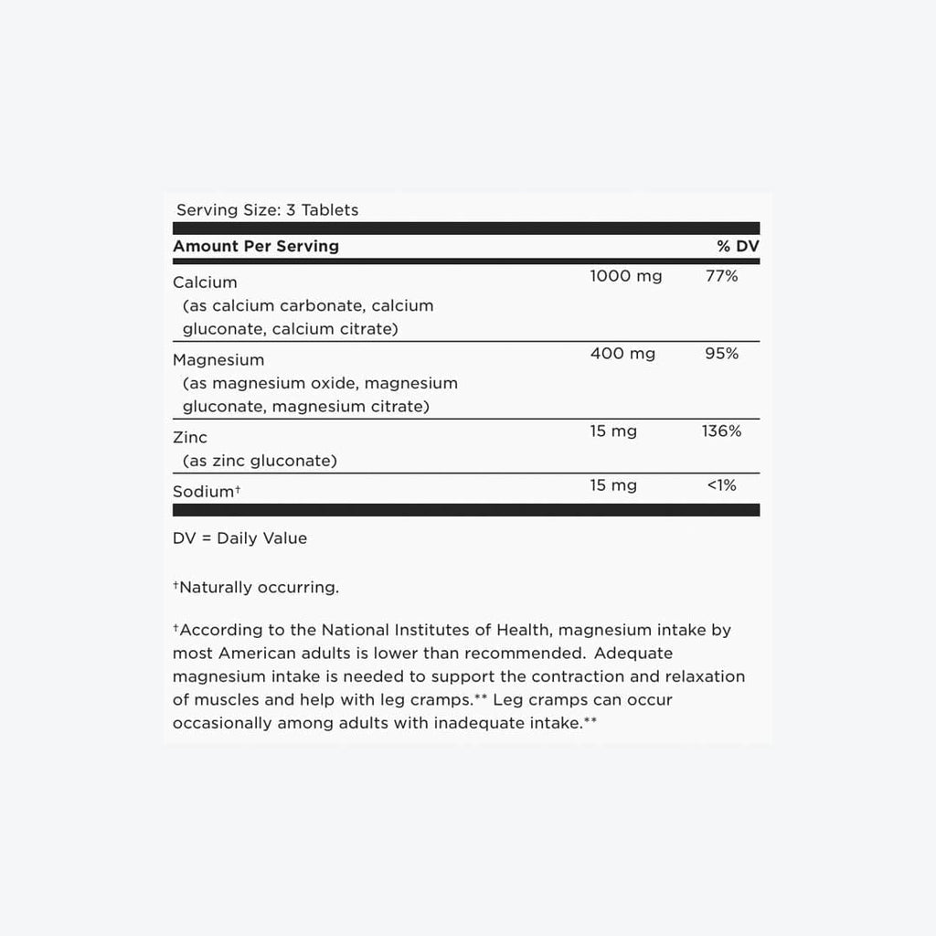 Calcium Magnesium Plus Zinc 100 tab