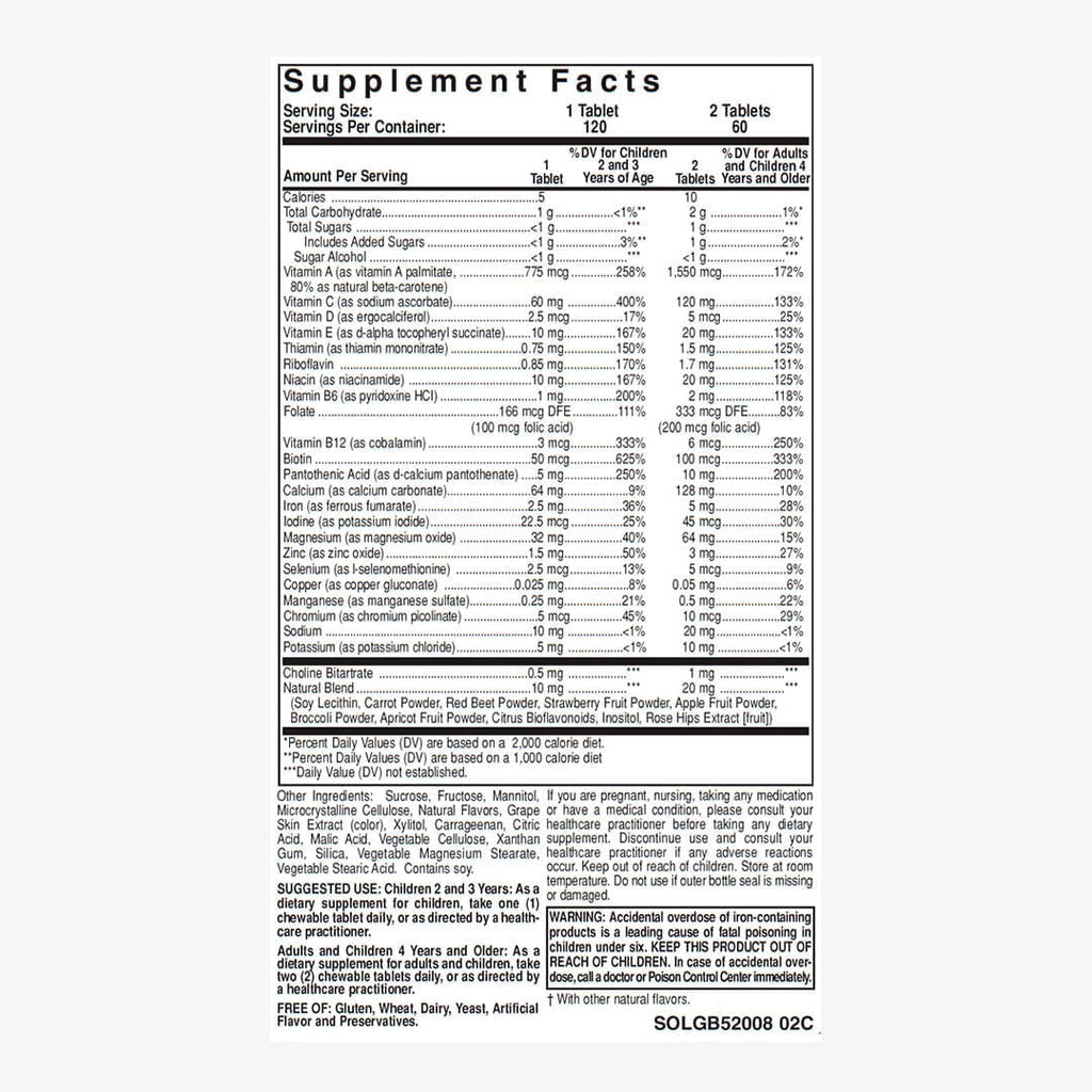 KANGAVITES® C. MULTIVITAMIN MINERAL B. BERRY 120 TAB.
