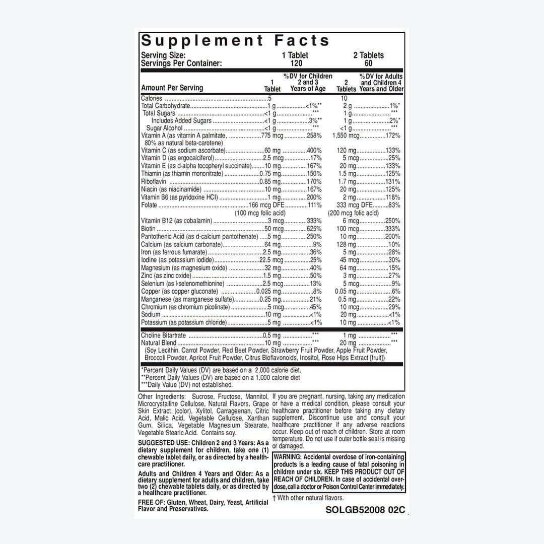 KANGAVITES® C. MULTIVITAMIN MINERAL B. BERRY 120 TAB.