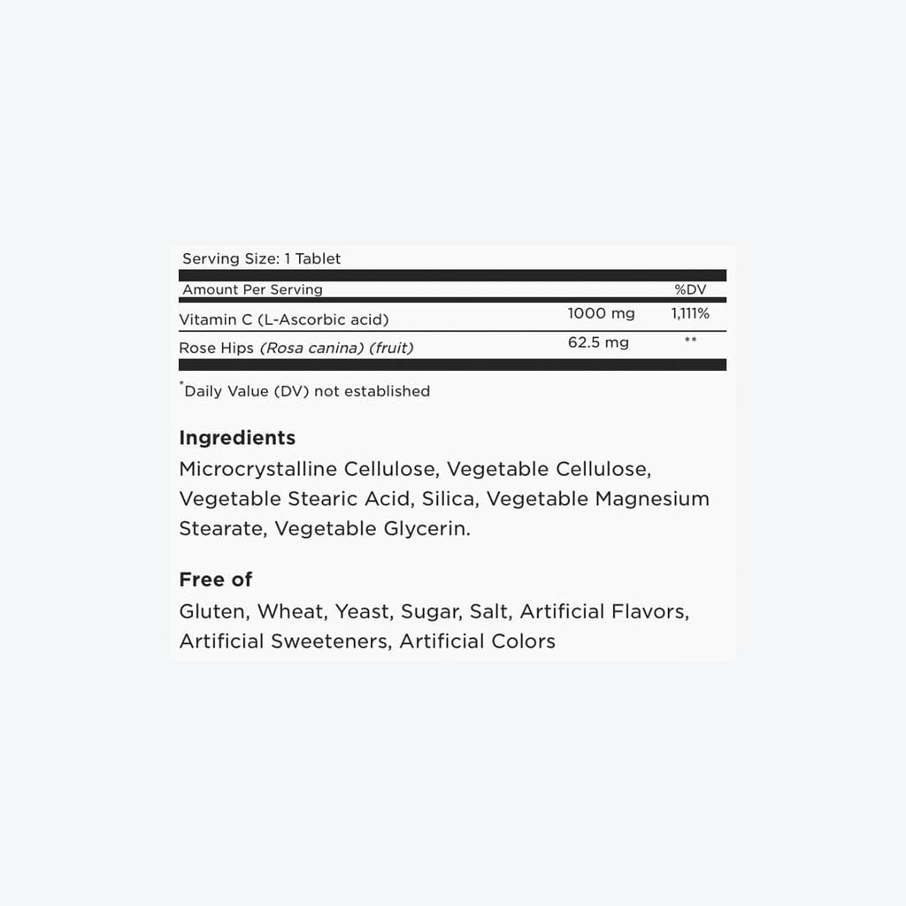 VITAMIN C 1000 MG WITH ROSE HIPS 100 TAB.