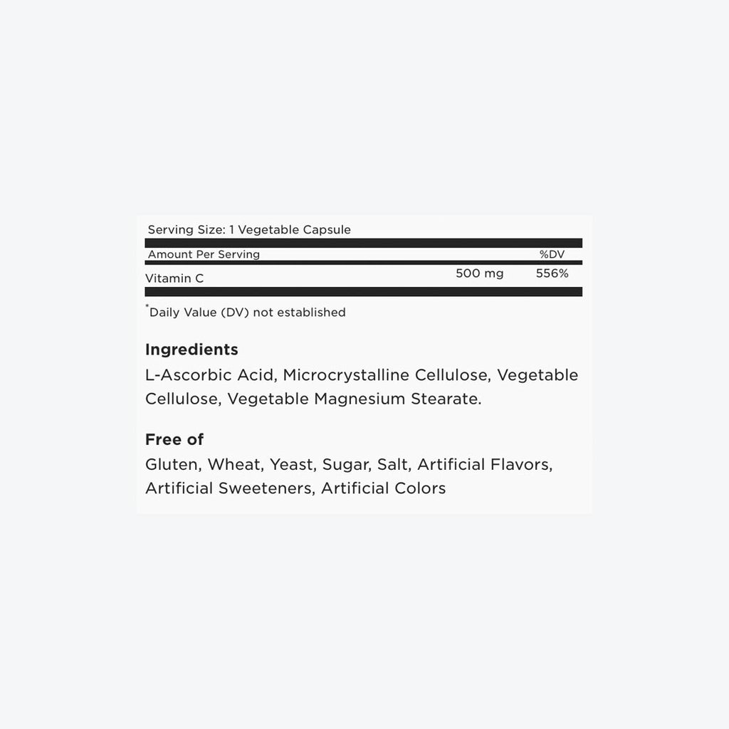 VITAMIN C 500 MG 100 CAP.