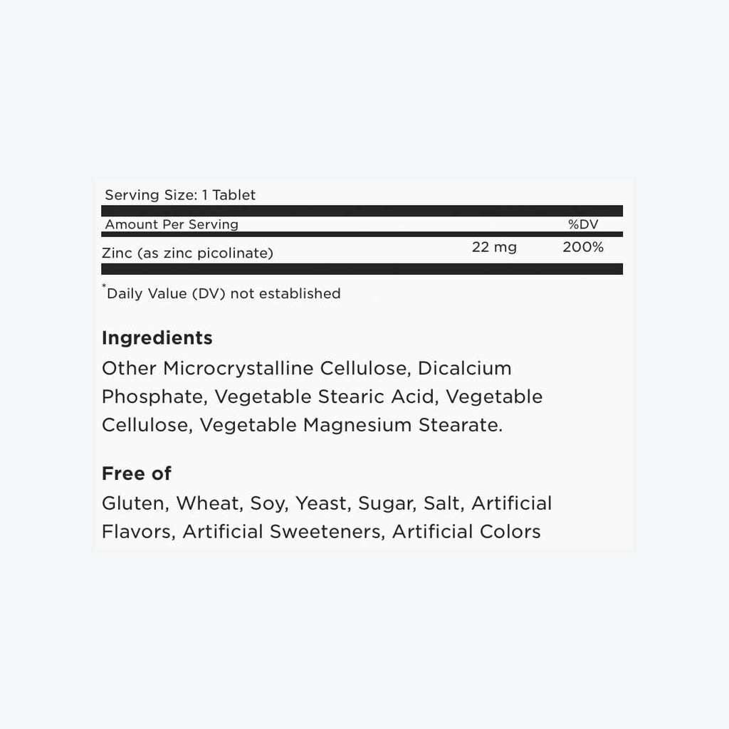 ZINC PICOLINATE 22MG 100 TAB