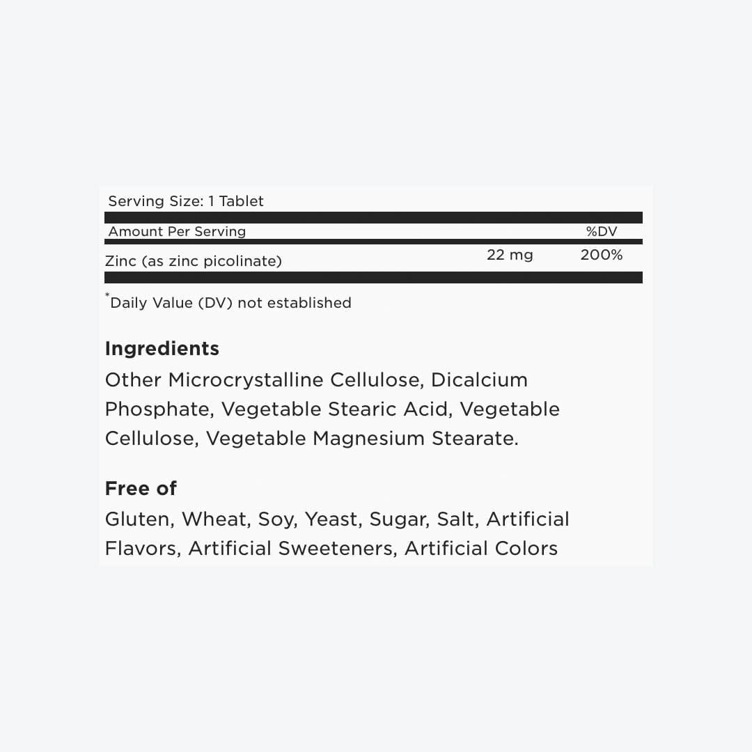 ZINC PICOLINATE 22MG 100 TAB