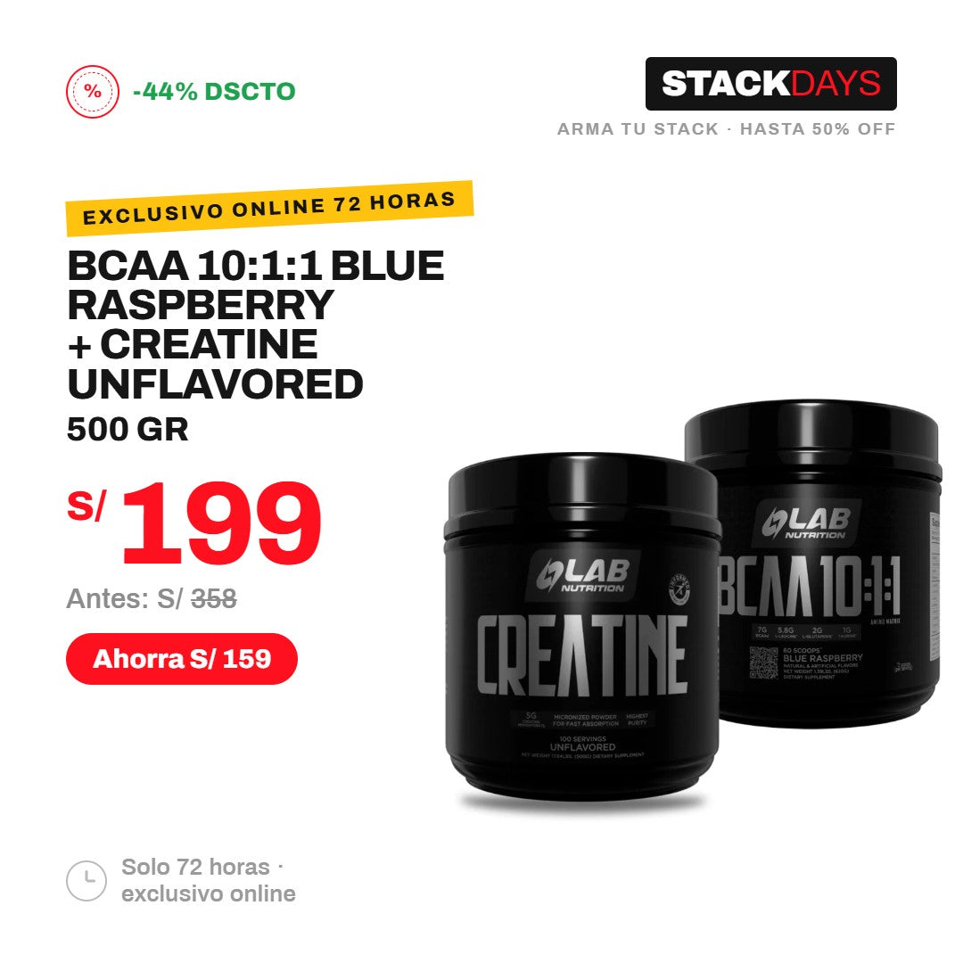 PACK CREATINA UNLAVORES 500GR + BCAA 10:1:1