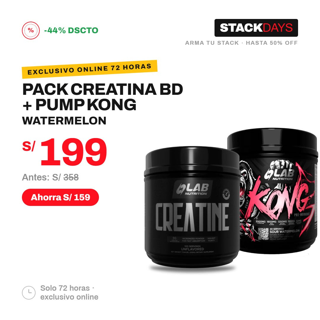 PACK CREATINA 500MG + PUMP KONG 500MG