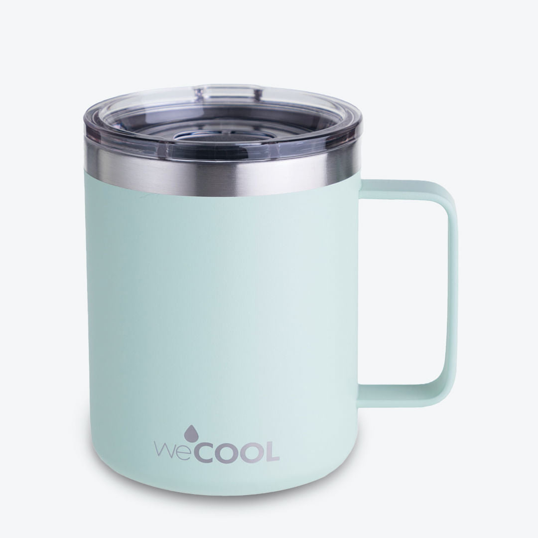 TAZA DE ACERO INOXIDABLE VERDE CLARO 360ML