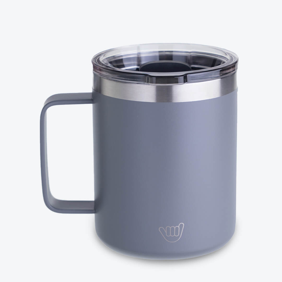 TAZA DE ACERO INOXIDABLE GRIS 360ML