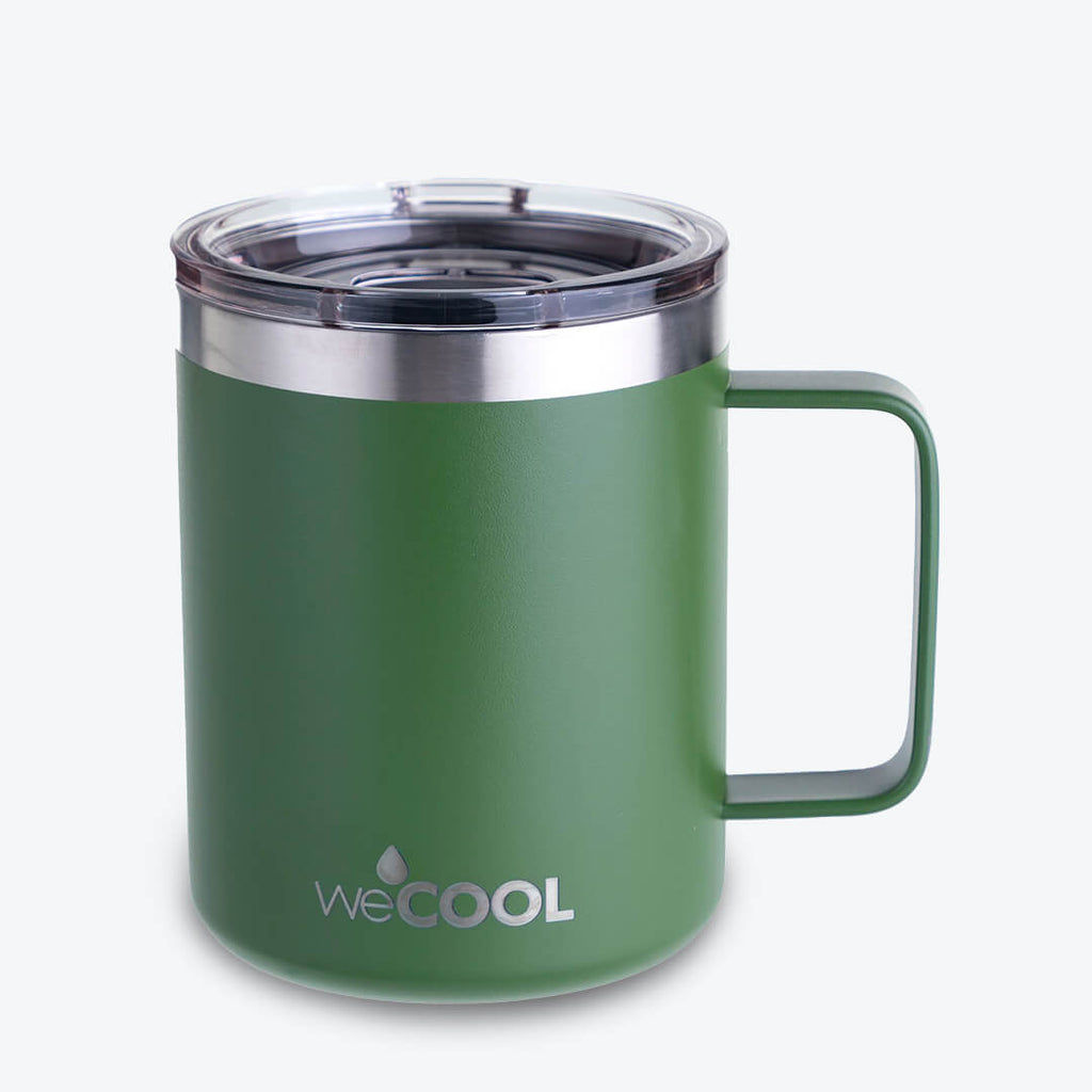 TAZA DE ACERO INOXIDABLE VERDE  360ML
