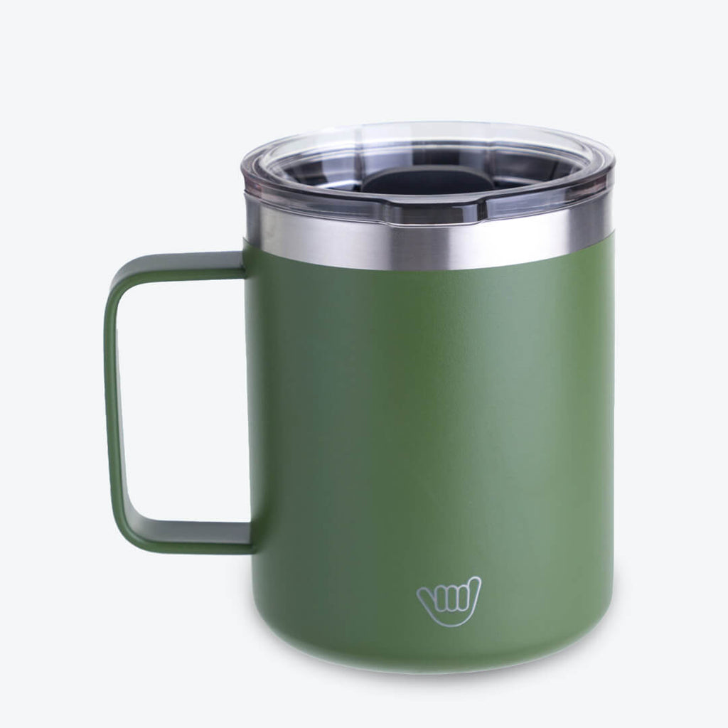 TAZA DE ACERO INOXIDABLE VERDE  360ML