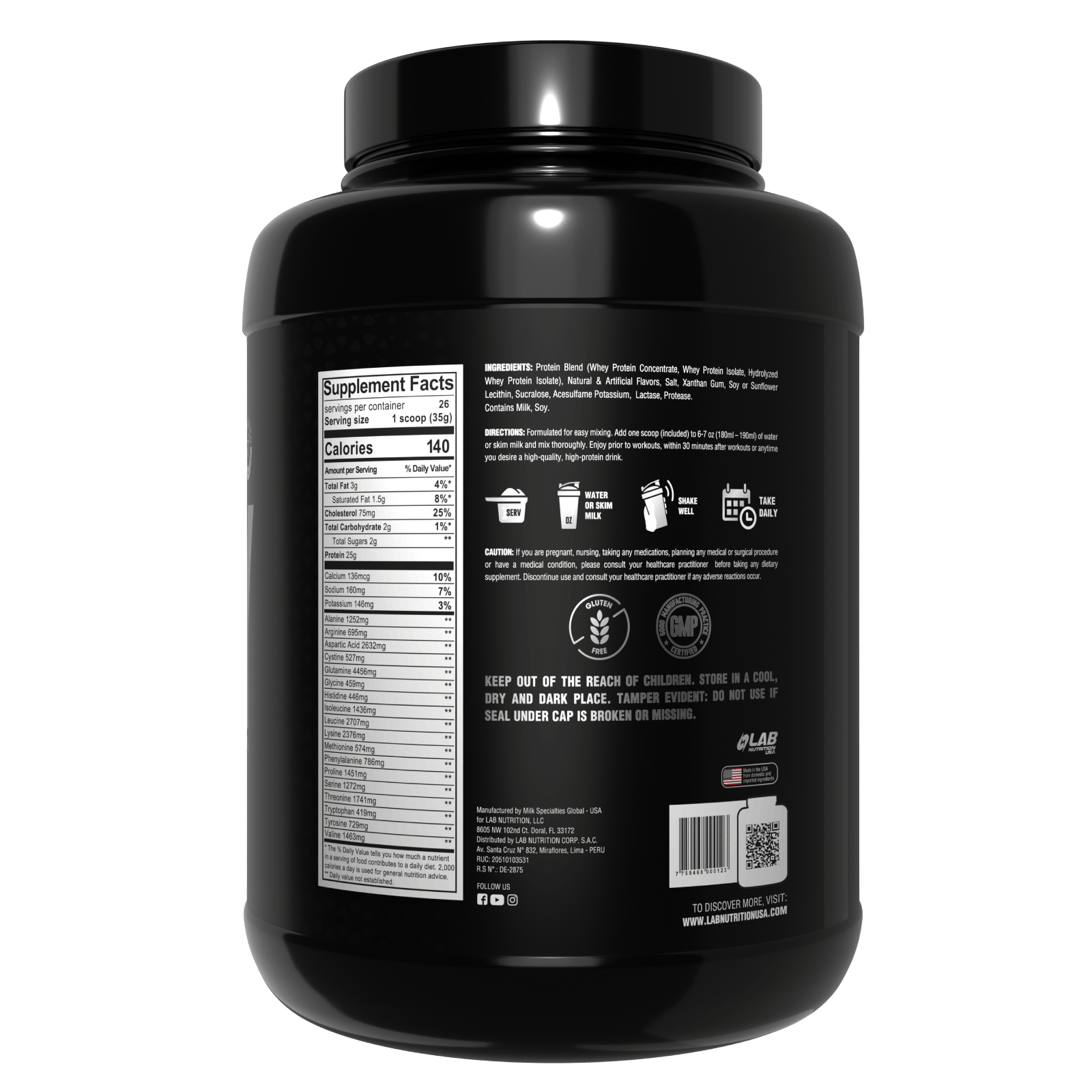 PREMIUM 100% WHEY PROTEIN VAINILLA 5.7LB