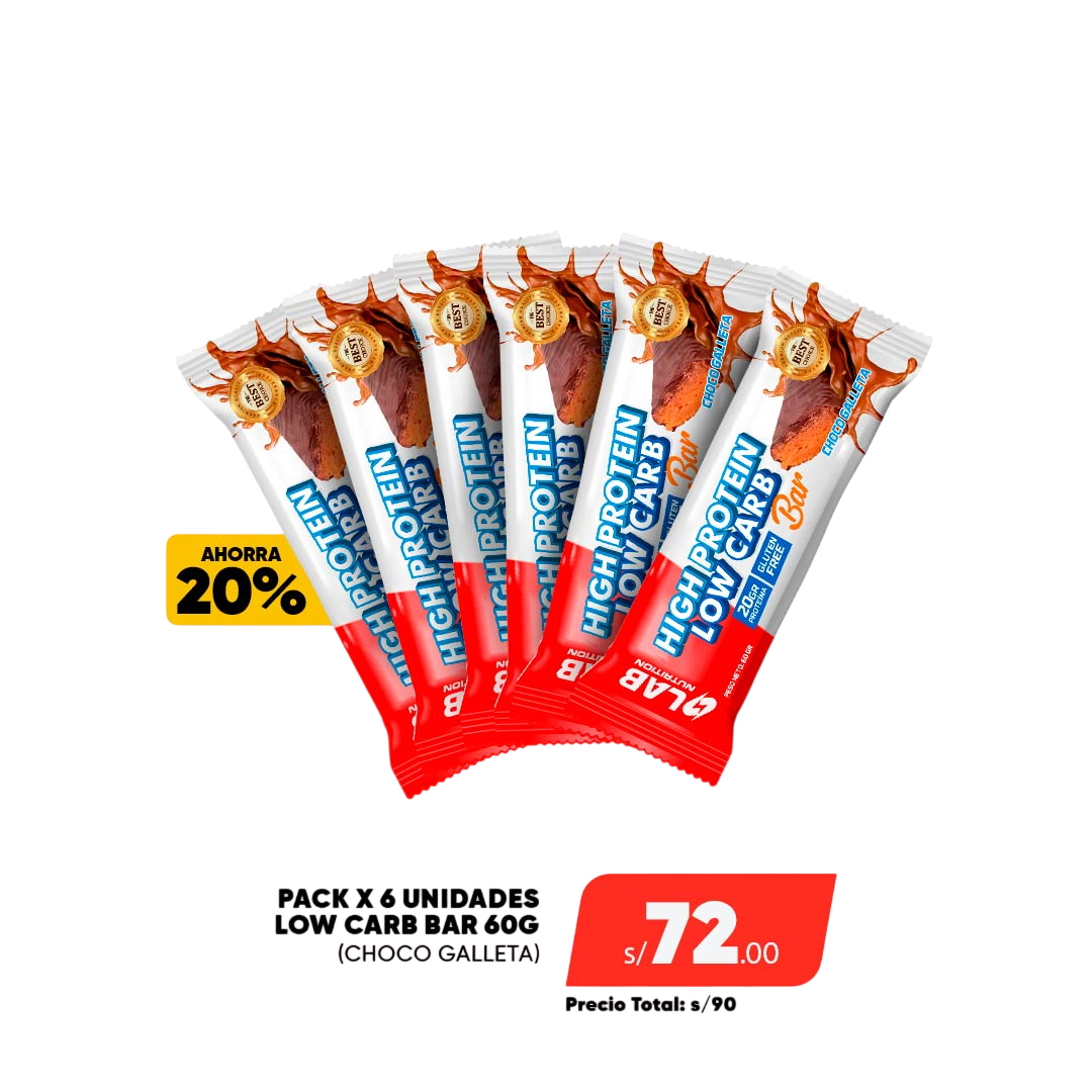 CHECK OUT. PACK X6 LOW CARB BAR