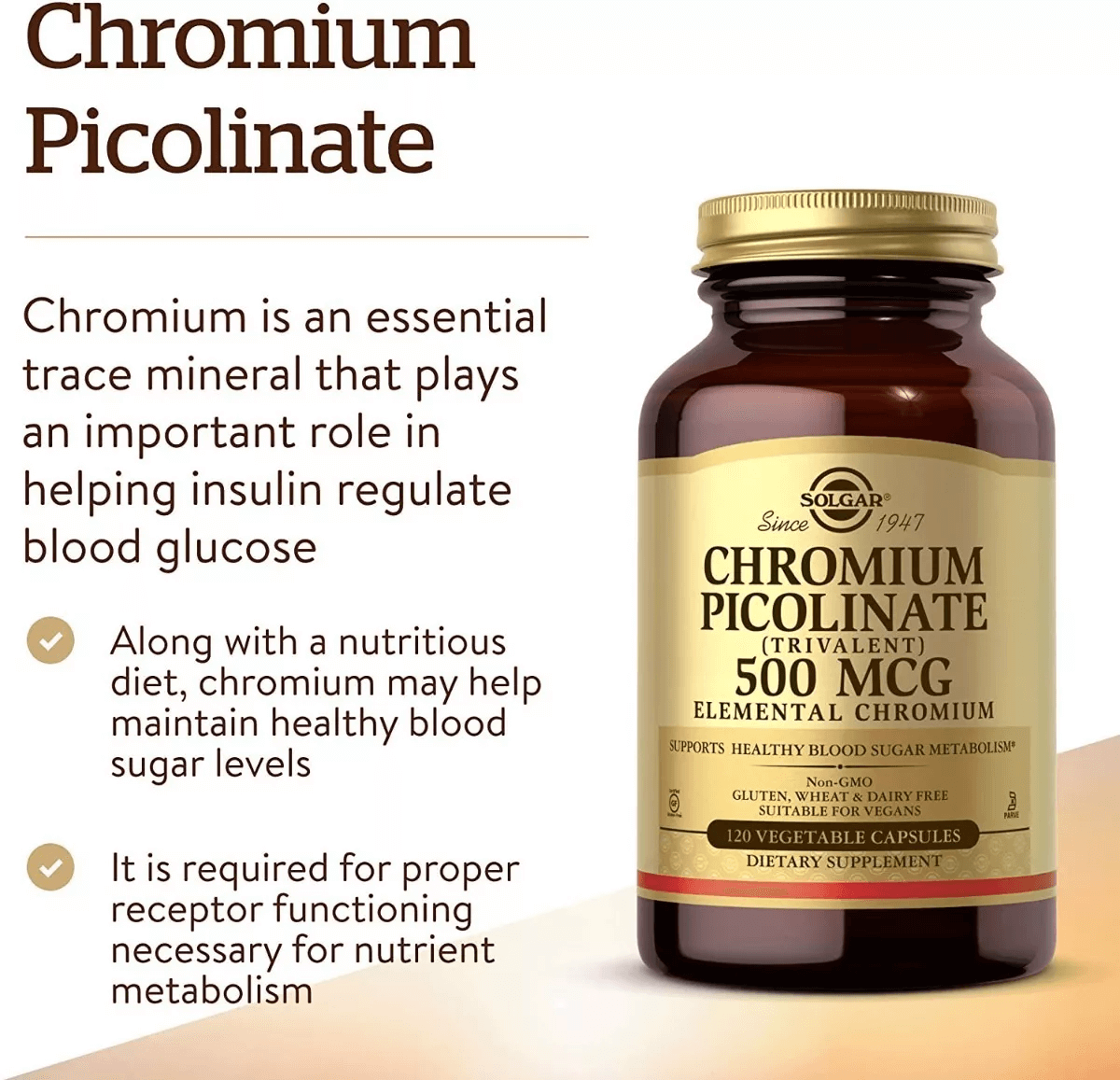 CHROMIUM PICOLINATE 500 MCG 120 CAP.