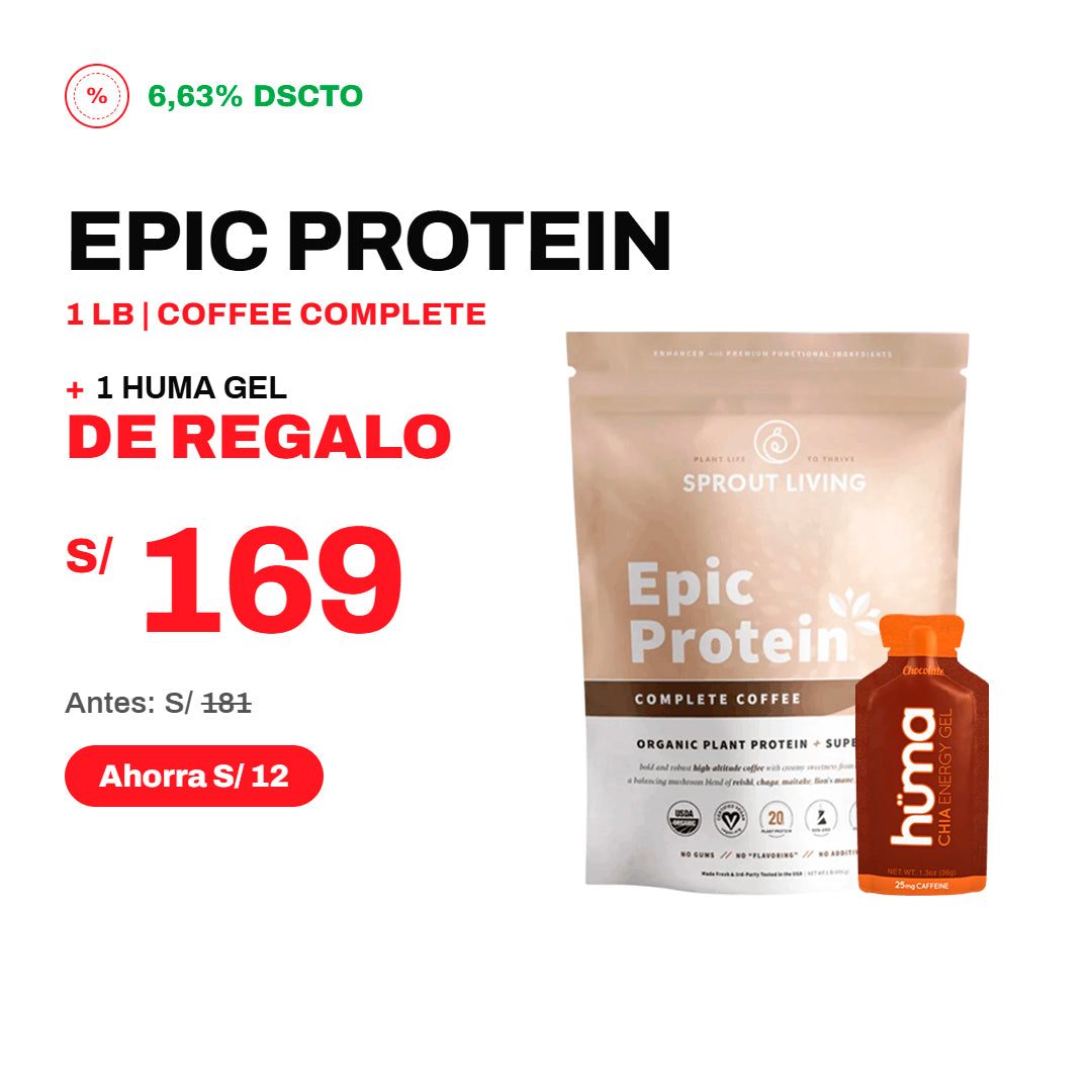 PACK EPIC PROTEIN COFFE COMPLET + HUMA DE REGALO