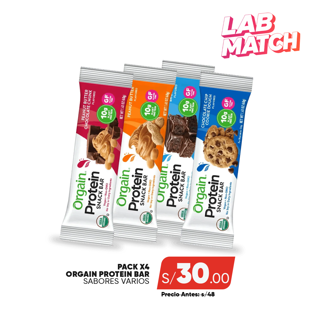 PACK X4 ORGAIN PROTEIN BAR