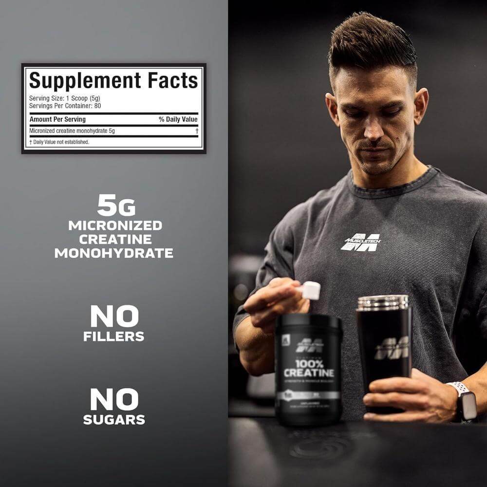 PLATINUM 100% CREATINE UNFLAVORED MONOHIDRATADA 400GR