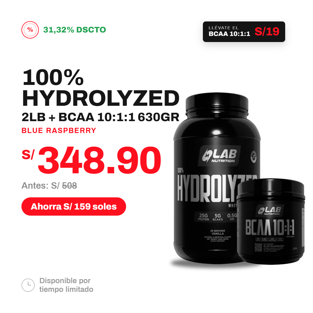 PACK HYDROLYZED 2LB + BCAA 10:1:1